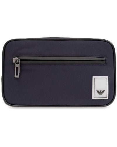 Emporio Armani Belt Bag With Logo - Blue