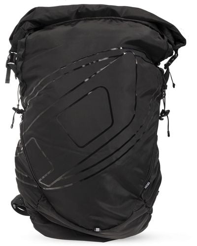DIESEL ‘Drape’ Backpack With Logo - Black