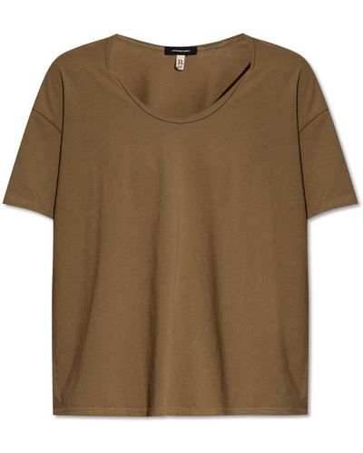 R13 Cotton T-shirt, - Brown