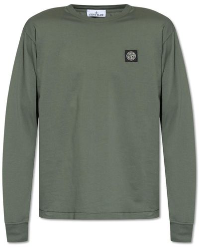 Stone Island T-shirt With Long Sleeves, - Green