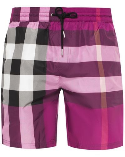 Burberry Swimming Shorts - Pink