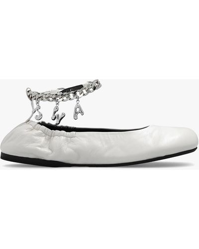 JW Anderson Leather Ballet Flats - White