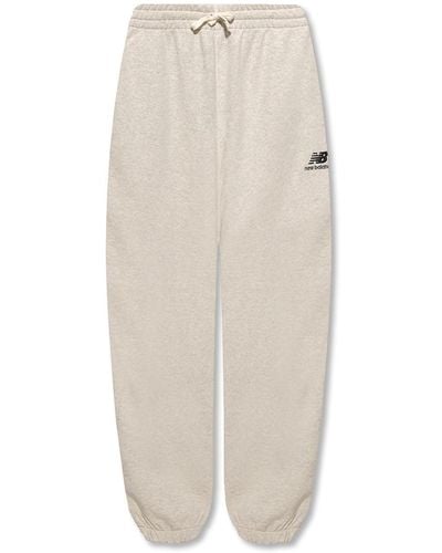 New Balance Sweatpants With Logo - Grey