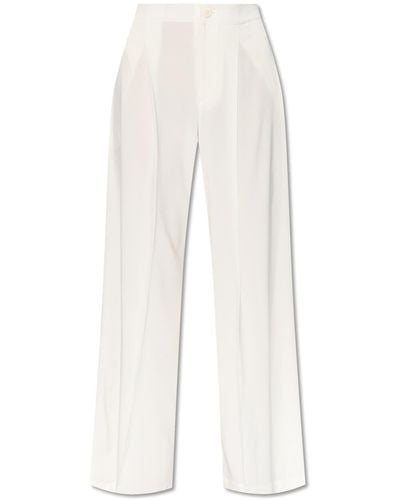 Issey Miyake Pleat-Front Trousers - White