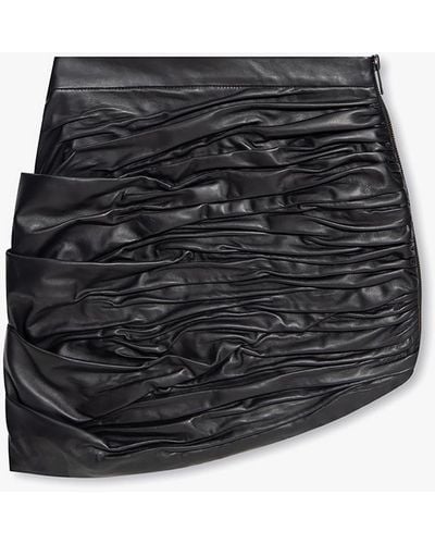 The Mannei ‘Nitto’ Leather Skirt - Black