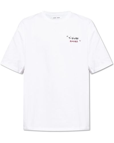 Samsøe & Samsøe T-shirt 'sagiotto', - White