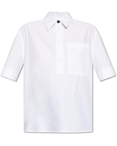 Jil Sander Shirt With Short Sleeves - White