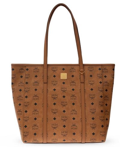 MCM Patterned Shopper Bag - Brown