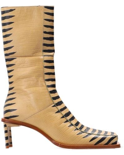 Miista 'amparo' Heeled Ankle Boots - Natural