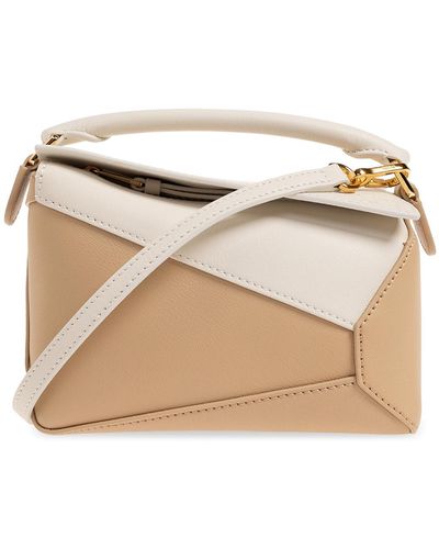 Loewe 'mini Puzzle' Shoulder Bag, - Natural