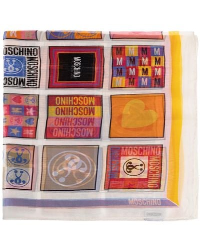Moschino Printed Silk Scarf, - Multicolour