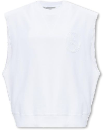 Stella McCartney Cotton Vest With Logo - White