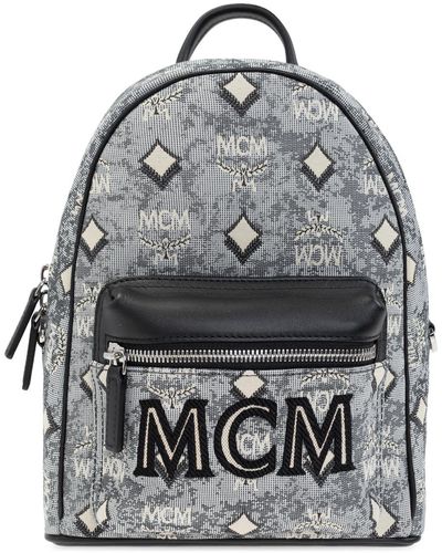 MCM 'vintage Jacquard' Backpack - Grey