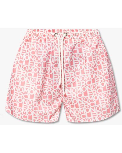 Moncler Pink Shorts With Logo