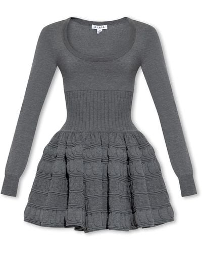 Alaïa Wool Dress - Grey