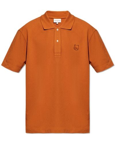 Maison Kitsuné Cotton Polo Shirt - Orange
