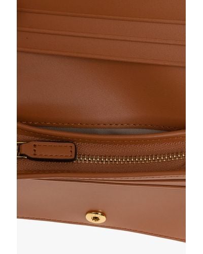MCM Card Case With Logo - Brown