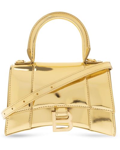 Balenciaga 'hourglass Xs' Shoulder Bag, - Metallic
