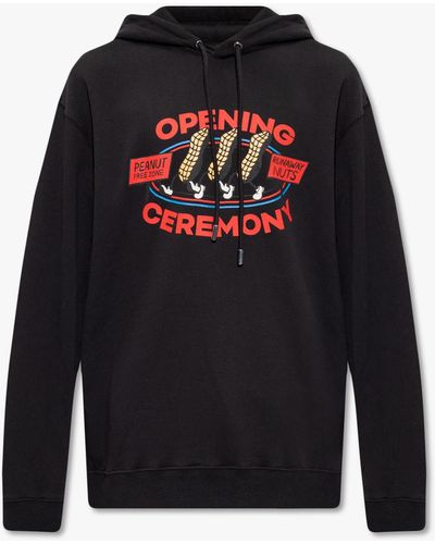 Opening Ceremony Hoodie With Logo - Black
