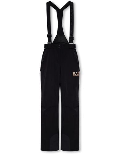 EA7 Ski Pants With Logo, - Black