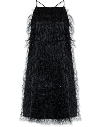 Munthe ‘Linzie’ Dress With Fringes - Black