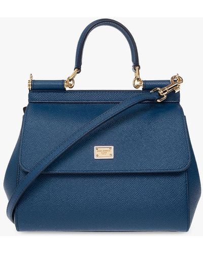 Dolce & Gabbana ‘Sicily Small’ Shoulder Bag - Blue