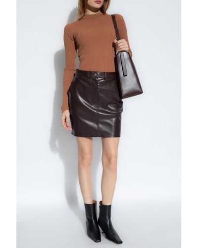 Nanushka ‘Miray’ Skirt From Vegan Leather - Black