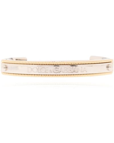 Dolce & Gabbana Bracelet With Logo, - Metallic