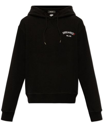 DSquared² Sweatshirt With Logo, - Black