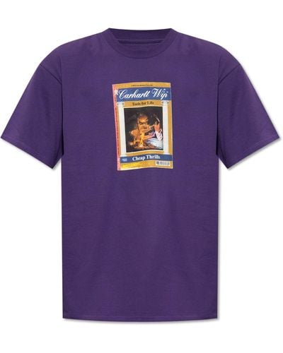Carhartt Logo-printed T-shirt, - Purple