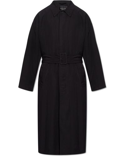 Balenciaga Long Coat, - Black