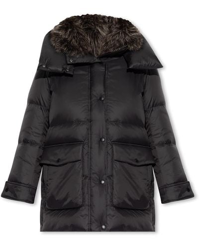 Yves Salomon Quilted Down Jacket - Black