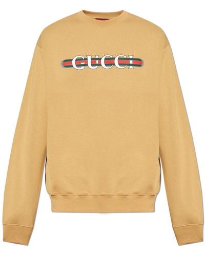 Gucci Sweatshirt With Logo, - Natural