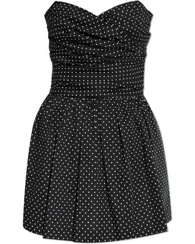 Dolce & Gabbana Polka Dot Dress, - Black