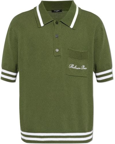 Balmain Polo With A Pocket - Green