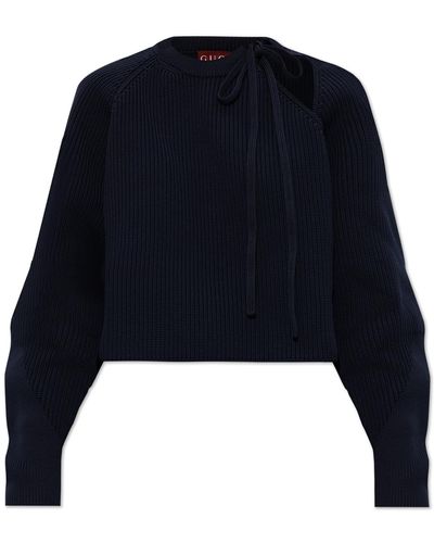 Gucci Jumper With A Cut-out, - Blue
