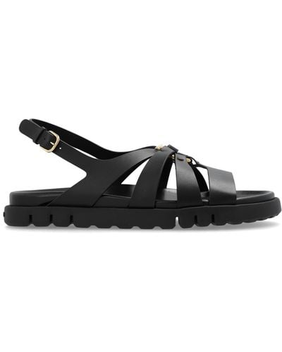Ferragamo 'agnes' Sandals, - Black