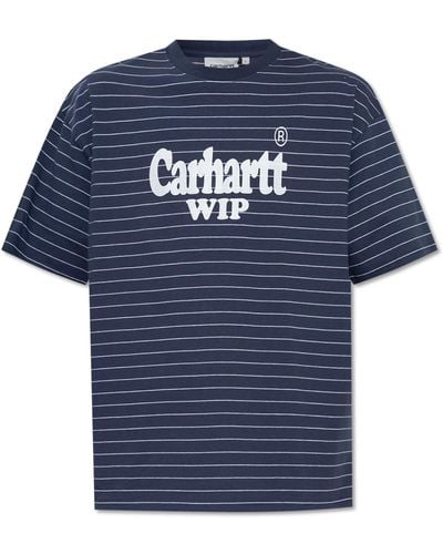 Carhartt 'orlean Spree' T-shirt With Logo, - Blue
