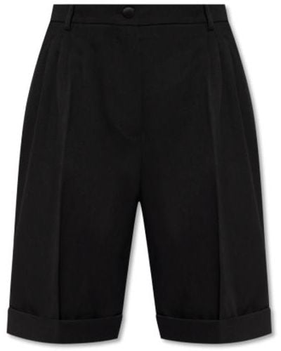 Dolce & Gabbana Wool Shorts, - Black