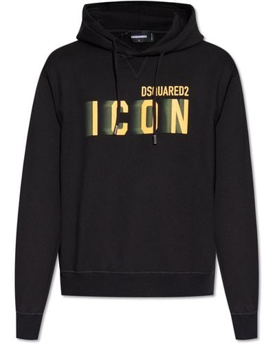 DSquared² Hoodie With Logo - Black
