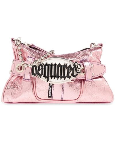 DSquared² Shoulder Bag With Logo, - Pink