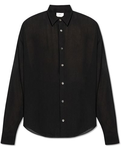 Ami Paris Long-Sleeved Shirt - Black