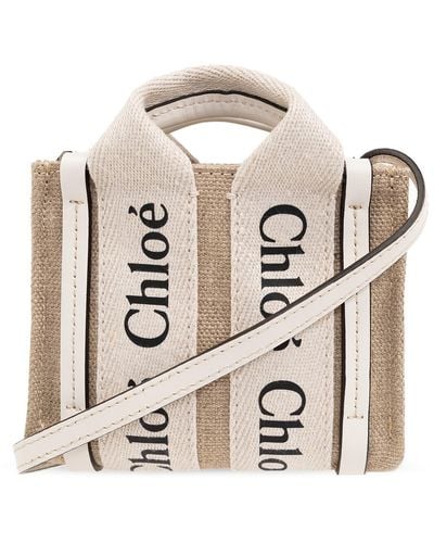 Chloé 'woody Nano' Shoulder Bag, - White
