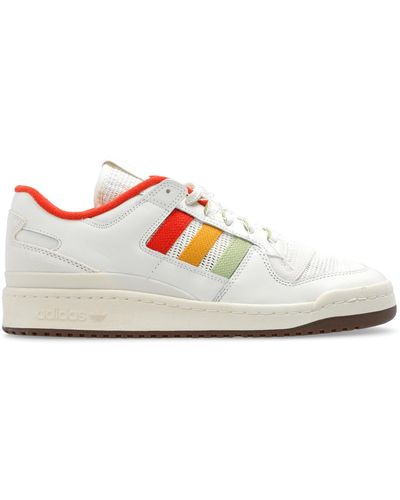 Adidas Originals Off-White & Burgundy Forum 84 Sneakers