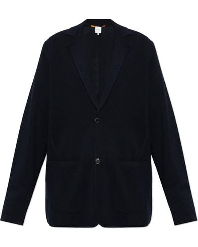 Paul Smith Cardigan With Pockets, - Blue