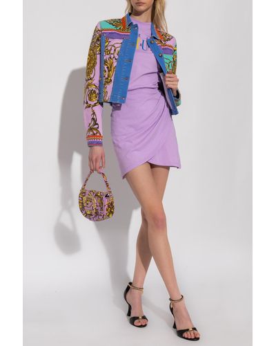 Versace Dress With Logo - Purple