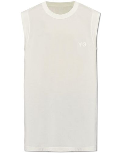 Y-3 Sleeveless T-shirt, - White