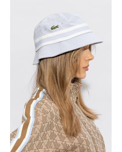 Lacoste Bucket Hat With Logo, ' - Natural
