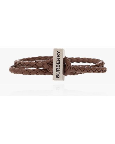 Burberry Leather Bracelet - Brown