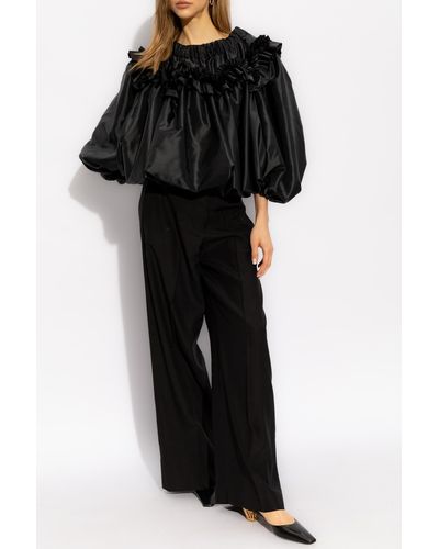 Comme des Garçons Ruffled Top, ' - Black